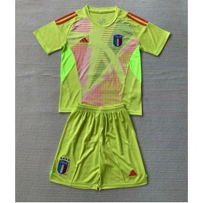 Italia Portero Primera Equipación Niños Eurocopa 2024 Manga Corta (+ Pantalones cortos)